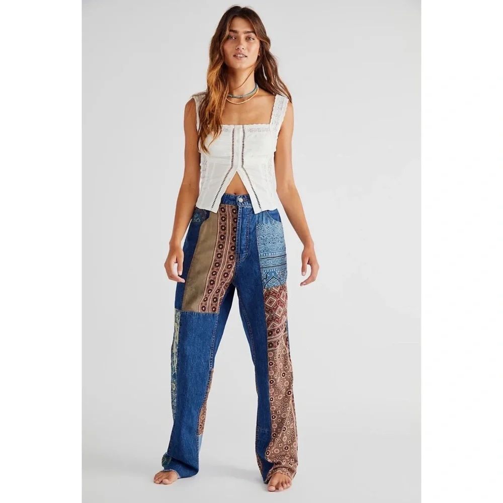 Dr. Collectors x Free People Patched Jeans